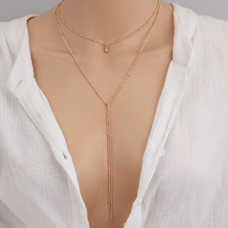 Simple retro clavicle necklace