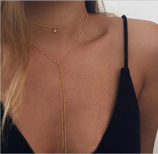 Simple retro clavicle necklace