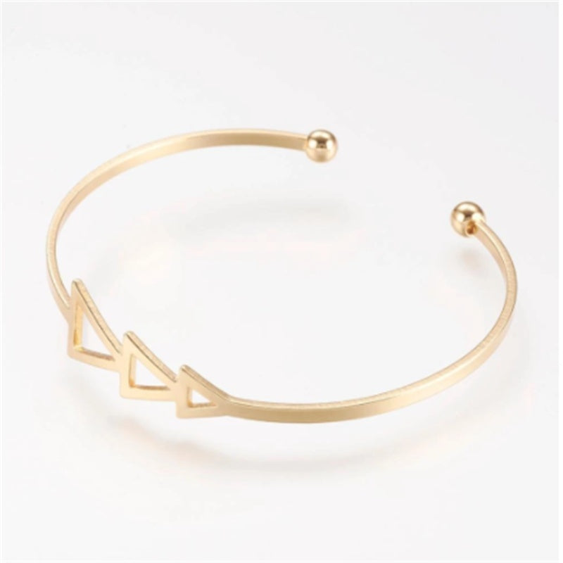 18K triangle couple bracelet