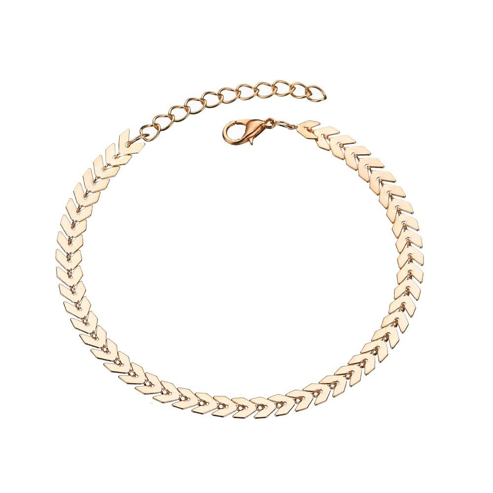 Punk Metal Chain Beach Anklet