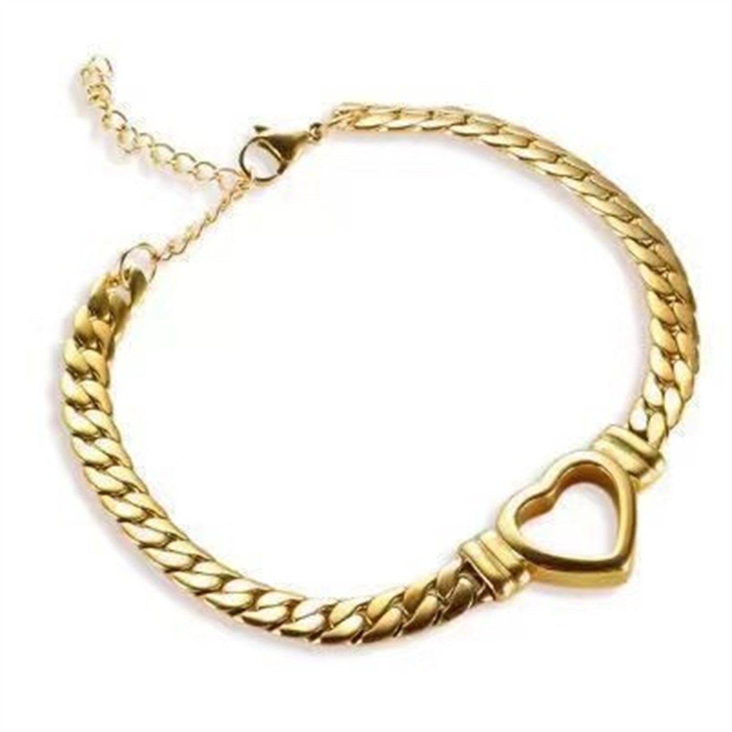 Love Chain Titanium Steel Necklace & Bracelet