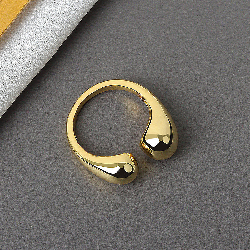 Elegant Water Drop-Shaped Ring